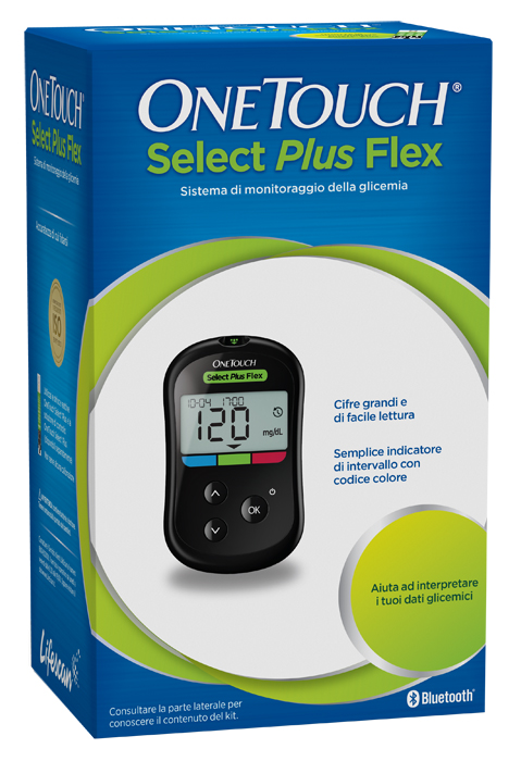 GLUCOMETRO ONE TOUCH SELECT PLUS FLEX KIT - Farmafamily.it