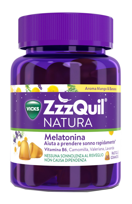 VICKS ZZZQUIL NATURA MANGO & BANANA 30 PASTIGLIE GOMMOSE - Farmafamily.it