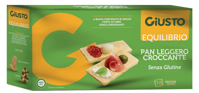 GIUSTO EQUILIBRIO SENZA GLUTINE PAN LEGGERO CROCCANTE 250 G - Farmafamily.it