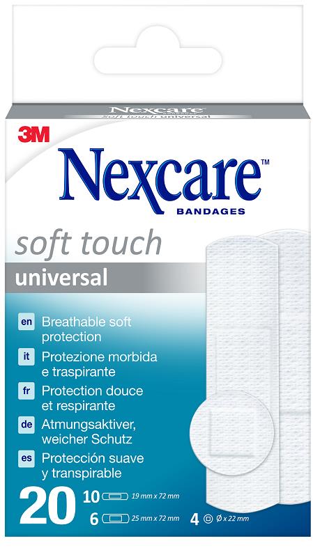 CEROTTO NEXCARE SOFT TOUCH 20 PEZZI ASSORTITI - Farmafamily.it