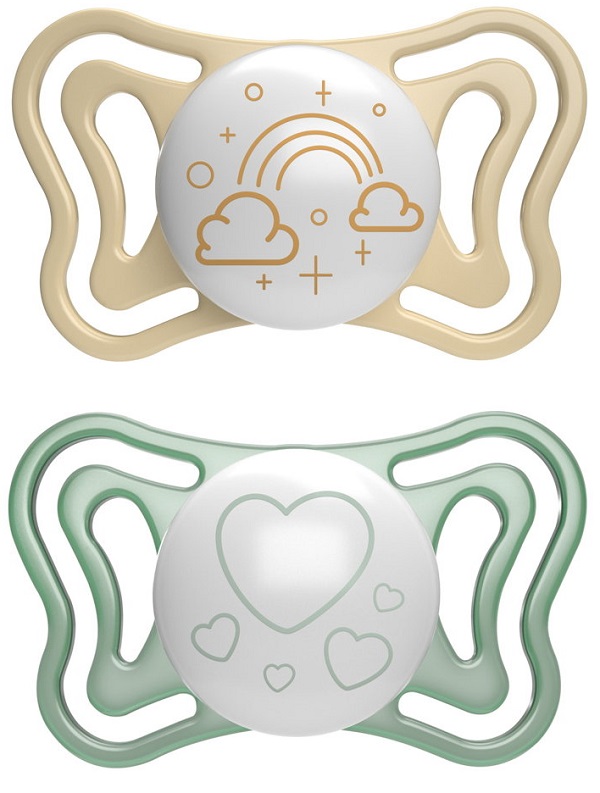 CHICCO SUCCHIETTO LIGHT LUMI SILICONE 2-6M 2 PEZZI - Farmafamily.it