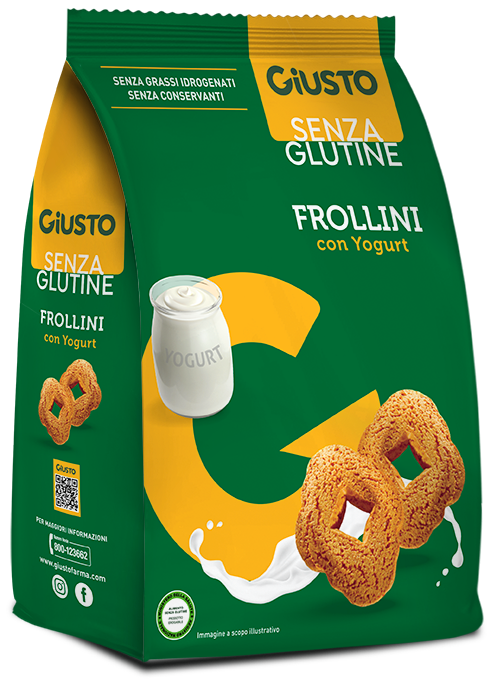 GIUSTO SENZA GLUTINE FROLLINI YOGURT 250 G - Farmafamily.it