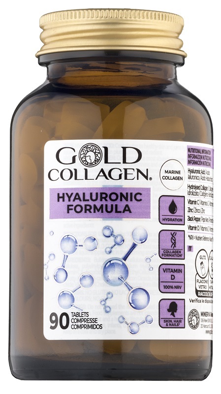 GOLD COLLAGEN HYALURONIC 90 COMPRESSE - Farmafamily.it