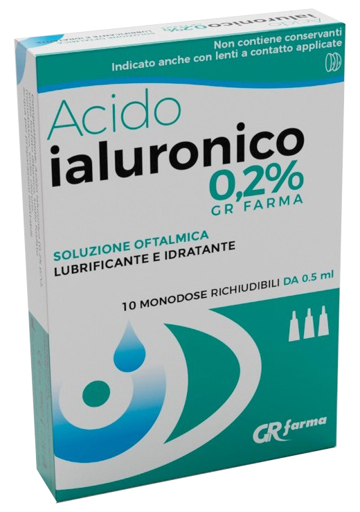 SOLUZIONE OFTALMICA LUBRIFICANTE E IDRATANTE ACIDO IALURONICO 0,2% 10 MONODOSE RICHIUDIBILI DA 0,5 ML - Farmafamily.it