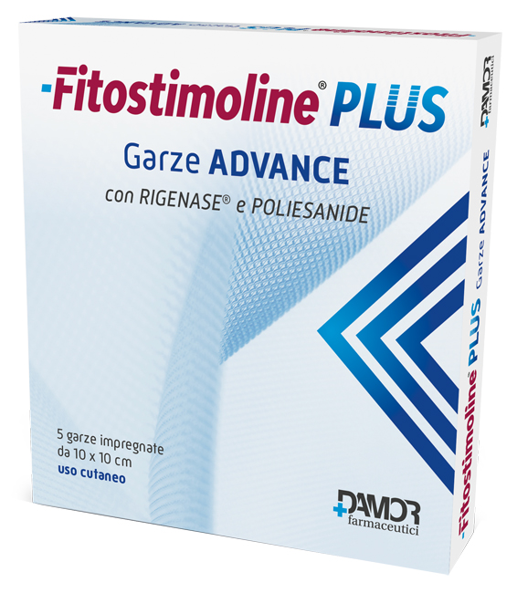 FITOSTIMOLINE PLUS GARZE ADVANCE IMPREGNATE 10X10 CM 5 PEZZI - Farmafamily.it
