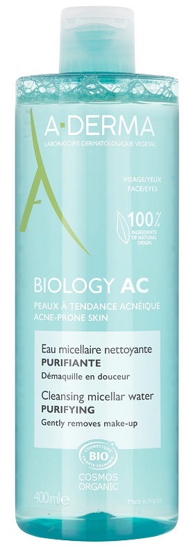 ADERMA BIOLOGY AC ACQUA MICELLARE DETERGENTE PURIFICANTE 400 ML - Farmafamily.it