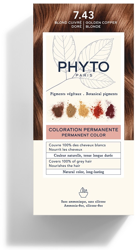 COLOR KIT 7,43 BIONDO RAMATO DORATO LATTE RIVELATORE 50 ML + CREMA COLORANTE 50 ML + MASCHERA PROTETTIVA COLORE 12 ML + GUANTI - Farmafamily.it