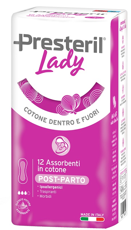 PRESTERIL LADY ASSORBENTE POST PARTO 10 + 2 PEZZI - Farmafamily.it