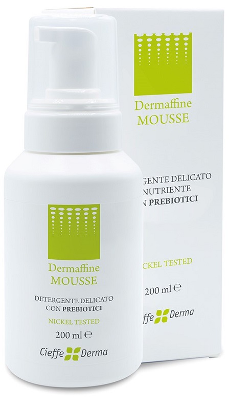 DERMAFFINE MOUSSE DETERGENTE DELICATO E NUTRIENTE CON PREBIOTICI 200 ML - Farmafamily.it