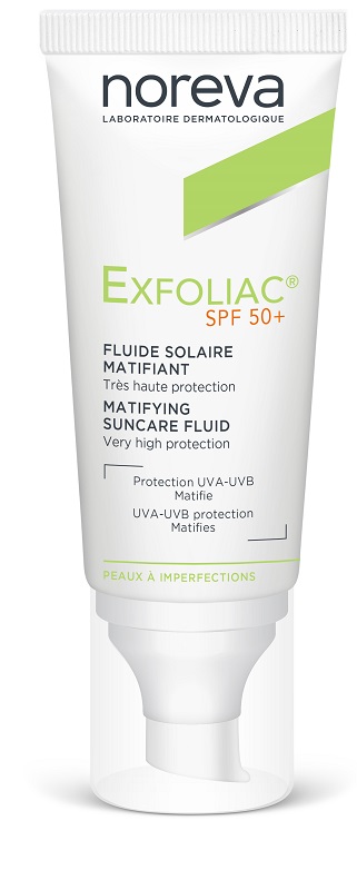 EXFOLIAC FLUIDE SOLAIRE MATIFIANT SPF50+ 40 ML - Farmafamily.it
