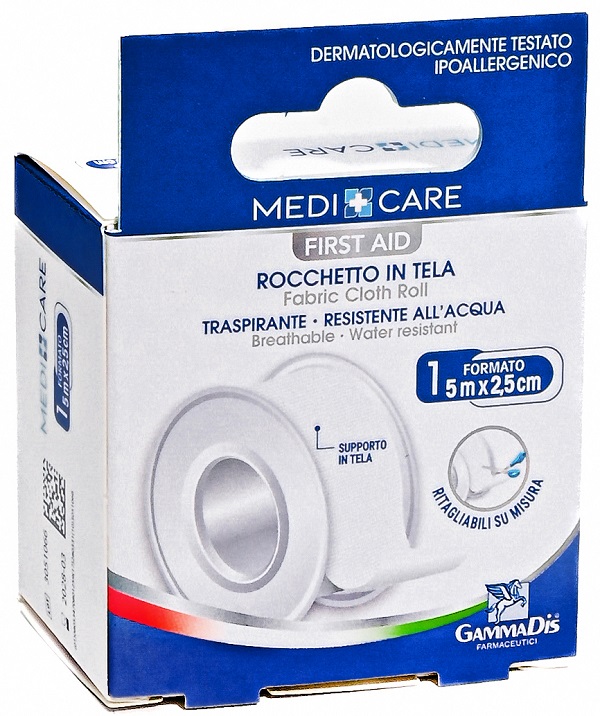 CEROTTO IN ROCCHETTO MEDICARE  TELA BIANCO PLUS 500X2,5 CM - Farmafamily.it