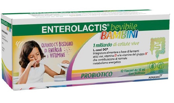 ENTEROLACTIS BAMBINI BEVIBILE 12 FLACONI DA 10 ML - Farmafamily.it