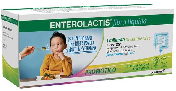 ENTEROLACTIS FIBRA LIQUIDA 12 FLACONCINI DA 10 ML - Farmafamily.it