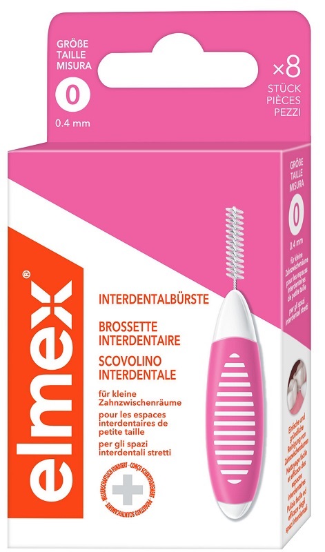 ELMEX INTERDENTAL BRUSH PINK 0,4MM 8 PEZZI - Farmafamily.it