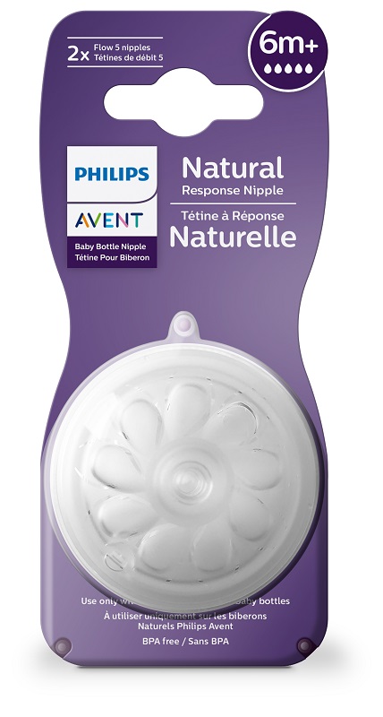 AVENT TETTARELLA NATURAL RESPONSE FLUSSO 5 6 MESI+ 2 PEZZI - Farmafamily.it
