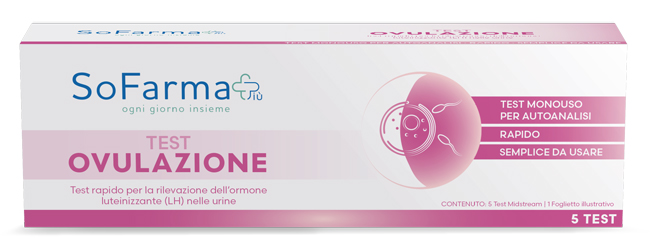 TEST AUTODIAGNOSTICO OVULAZIONE 5 PEZZI SOFARMAPIU' - Farmafamily.it