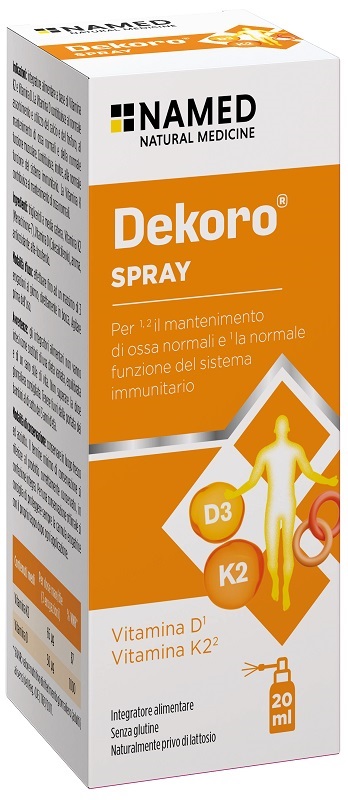 DEKORO SPRAY 20 ML SENZA GLUTINE, NATURALMENTE PRIVO DI LATTOSIO - Farmafamily.it