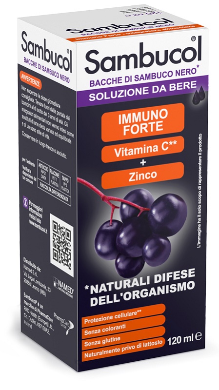 SAMBUCOL LIQUIDO DA BERE 120 ML - Farmafamily.it