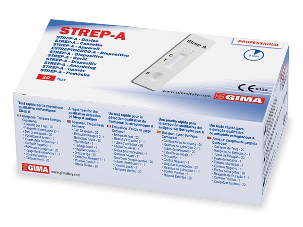 TEST STREP A PER LA RILEVAZIONE DELLO STREPTOCOCCO 20 PEZZI - Farmafamily.it