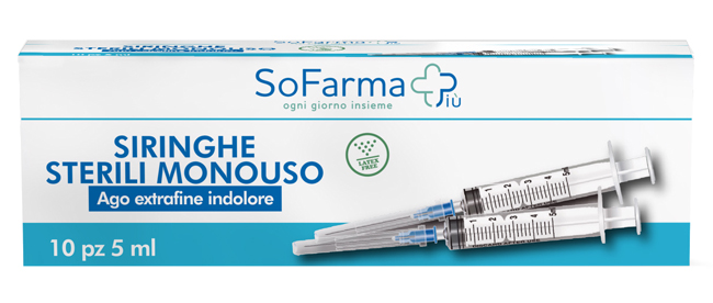 SIRINGA STERILE 5MM GAUGE 23 10 PEZZI SOFARMAPIU' - Farmafamily.it