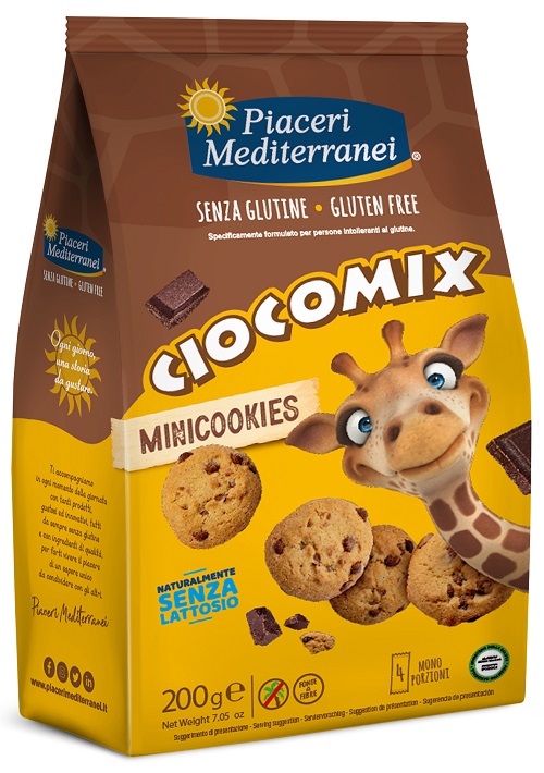 PIACERI MEDITERRANEI CIOCOMIX MINI COOKIES 4 MONOPORZIONI DA 50 G - Farmafamily.it