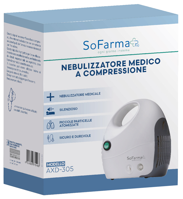 NEBULIZZATORE MEDICO A COMPRESSIONE SOFARMAPIU' - Farmafamily.it