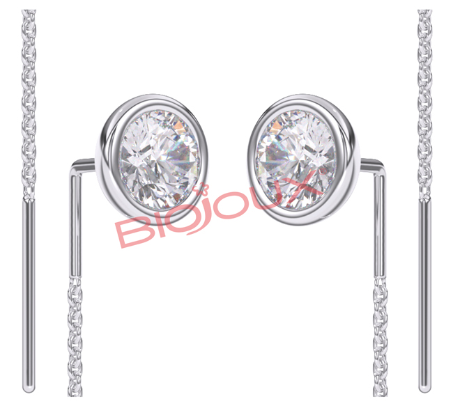 BJT331 ORECCHINI GWENDA SWAROVSKI STAINLESS STEEL - Farmafamily.it