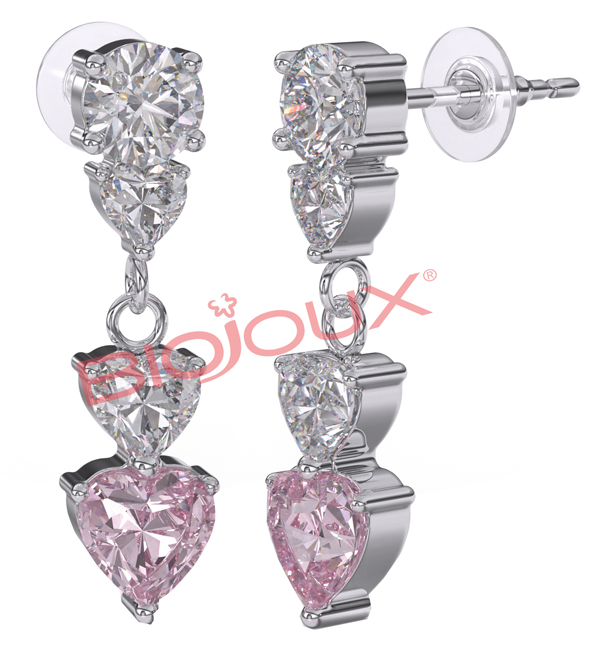 BJT333 ORECCHINI DONNA ROSE STAINLESS STEEL - Farmafamily.it