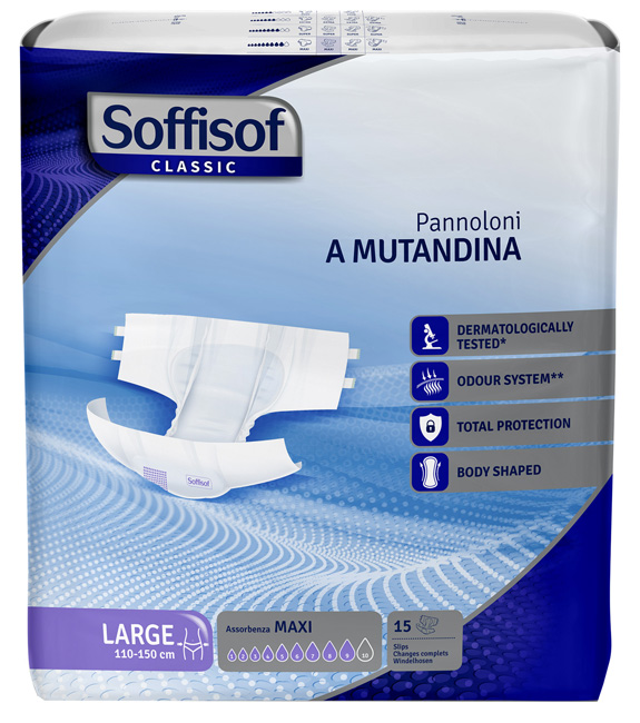 PANNOLINO MUTANDINA SOFFISOF CLASSIC MAXI L 15 PEZZI - Farmafamily.it