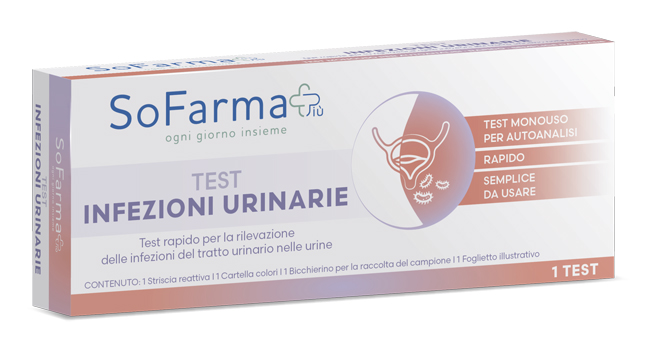 TEST AUTODIAGNOSTICO RAPIDO INFEZIONI URINARIE SOFARMAPIU' - Farmafamily.it