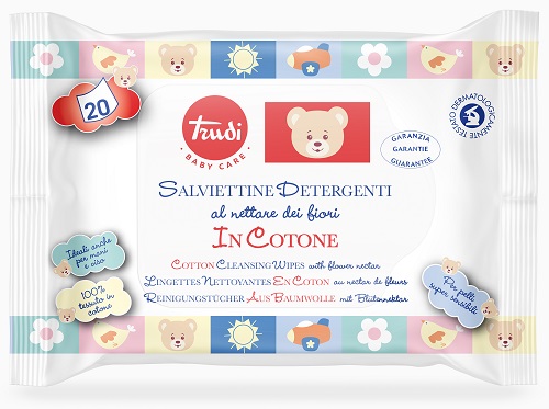 TRUDI BABY CARE SALVIETTE COTONE 20 PEZZI - Farmafamily.it