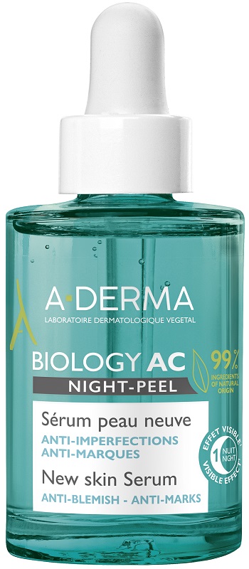 ADERMA BIOLOGY AC SIERO NIGHT PEEL 30 ML - Farmafamily.it