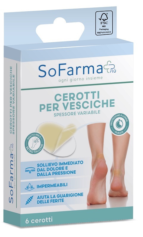 CEROTTO VESCICA RETROTALLONE OVALE 44X66 MM 6 PEZZI SOFARMAPIU' - Farmafamily.it