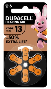 DURACELL EASY TAB 13 ARANCIO BATTERIA PER APPARECCHIO ACUSTICO 6 PEZZI - Farmafamily.it