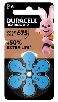 DURACELL EASY TAB 675 BLU BATTERIA PER APPARECCHIO ACUSTICO 6 PEZZI - Farmafamily.it