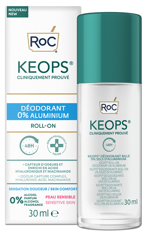 ROC KEOPS DEODORANT ROLL ON 0% ALUMINIUM 30 ML - Farmafamily.it