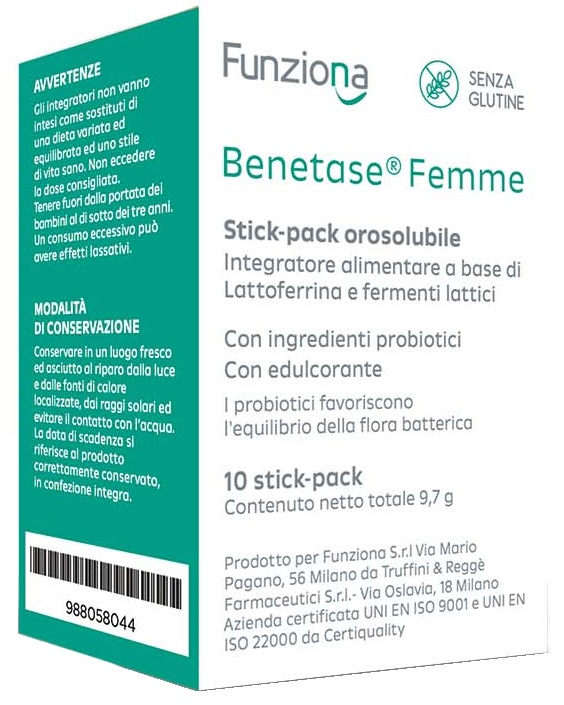 BENETASE FEMME 10 STICK PACK - Farmafamily.it