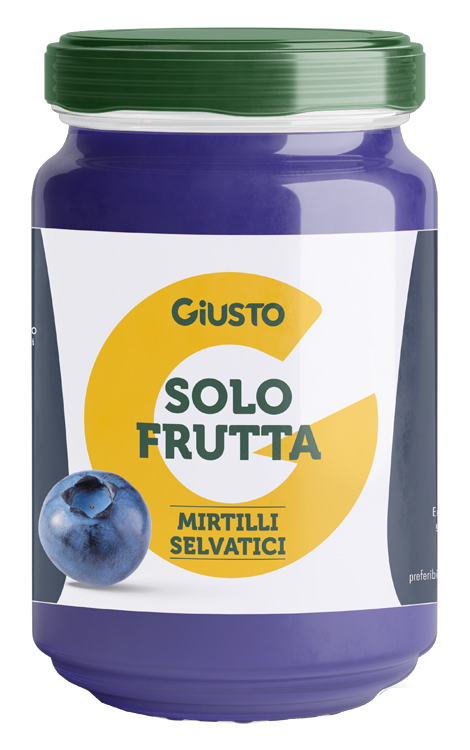 GIUSTO SOLO FRUTTA CONFETTURA MIRTILLI SELVATICI 220 G - Farmafamily.it
