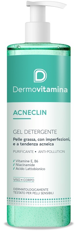 DERMOVITAMINA ACNECLIN GEL DETERGENTE 400 ML - Farmafamily.it
