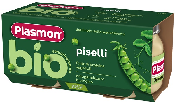 PLASMON BIO OMOGENEIZZATO PISELLI 2 PEZZI - Farmafamily.it