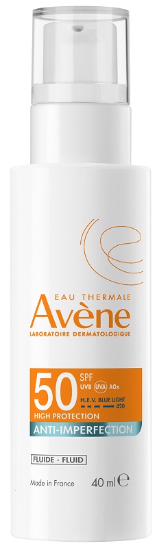 EAU THERMALE AVENE SOLARE FLUIDO ANTI-IMPERFEZIONI SPF50 40 ML - Farmafamily.it