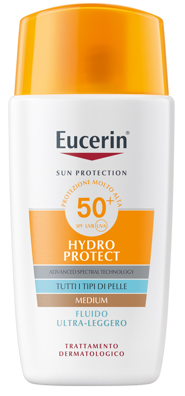 EUCERIN SUN FLUIDO ULTRA LEGGERO TINTED SPF50+ 50 ML - Farmafamily.it