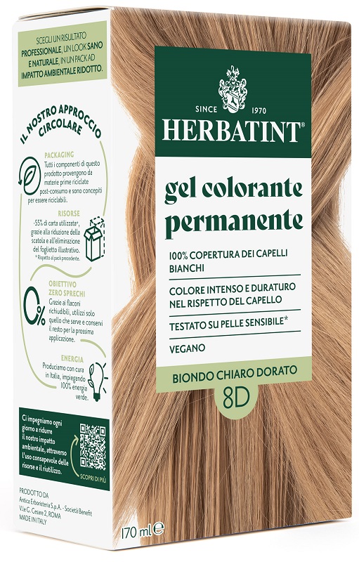 HERBATINT 8D BIONDO CHIARO DORATO 170 ML - Farmafamily.it