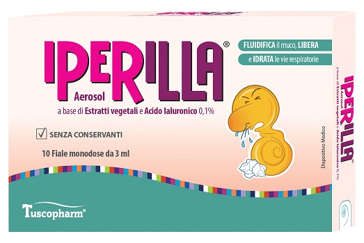 AEROSOL IPERILLA 10 FIALE MONODOSE DA 3 ML A BASE DI ESTRATTI VEGETALI E ACIDO IALURONICO 0,1% - Farmafamily.it