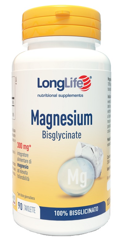 LONGLIFE MAGNESIUM BISGLYCINATE 90 TAVOLETTE SENZA GLUTINE - Farmafamily.it