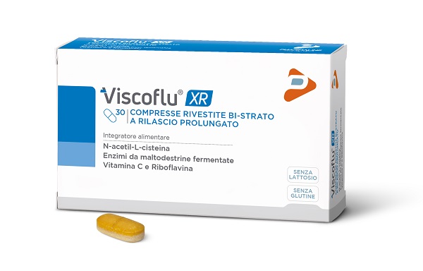 VISCOFLU XR 30 COMPRESSE RIVESTITE BI-STRATO A RILASCIO PROLUNGATO DA 1,2 G SENZA GLUTINE SENZA LATTOSIO - Farmafamily.it