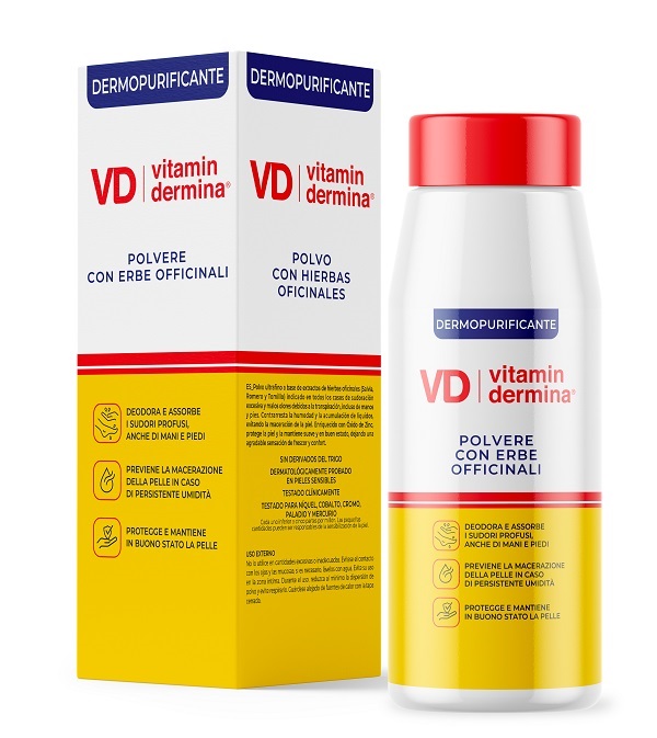 VITAMINDERMINA POLVERE ERBE OFFICINALI DERMOPURIFICANTE 100 G - Farmafamily.it