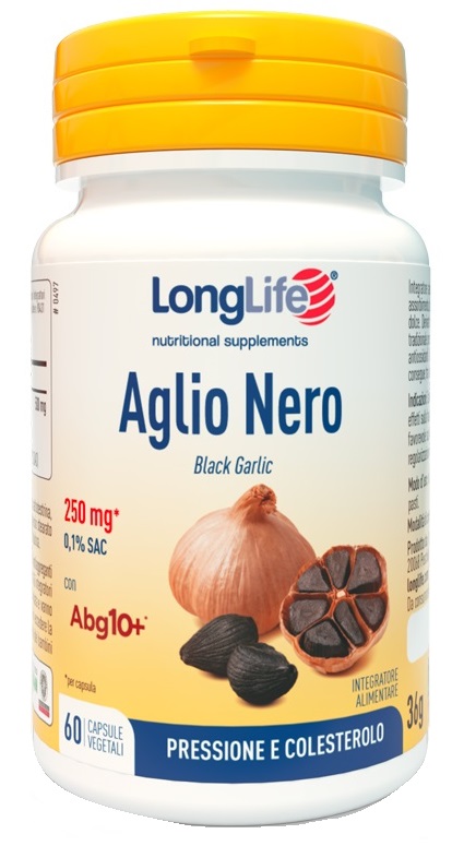 LONGLIFE AGLIO NERO 0,5% SAC 60 CAPSULE VEGETALI SENZA GLUTINE - Farmafamily.it