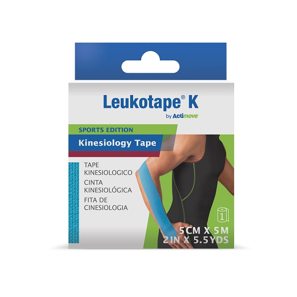 LEUKOTAPE K BY ACTIMOVE SPORTS EDITION AZZURRO CM 5X5 M - Farmafamily.it
