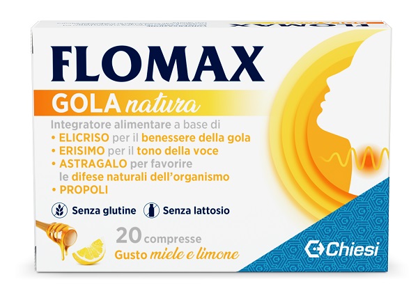 FLOMAX GOLA NATURA MIELE LIMONE 20 COMPRESSE CON EDULCORANTI SENZA GLUTINE E LATTOSIO - Farmafamily.it